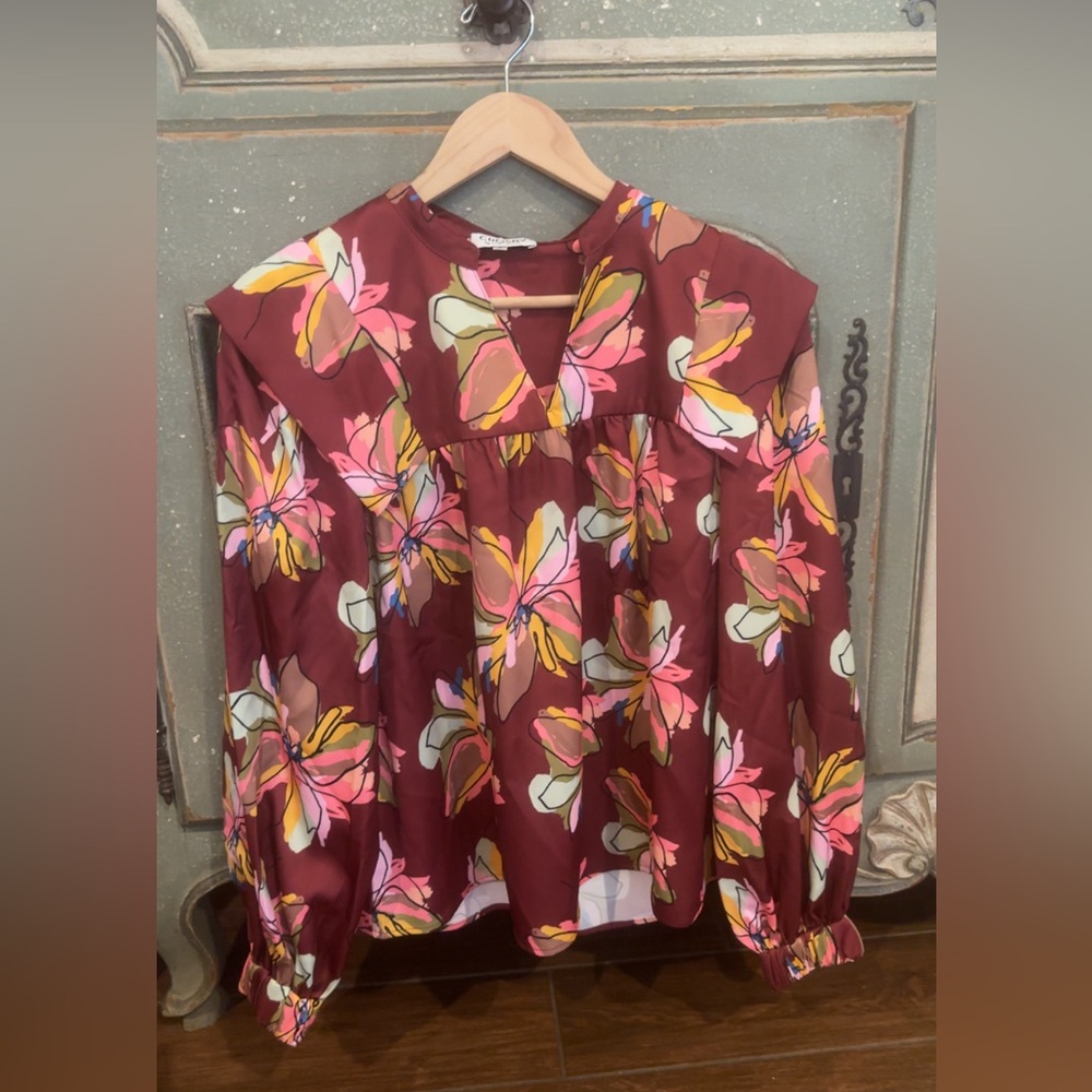 Crosby gaines top in gallery floral